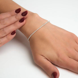 White Cubic Zirconia Tennis Bracelet in 925 Sterling Silver