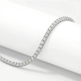White Cubic Zirconia Tennis Bracelet in 925 Sterling Silver