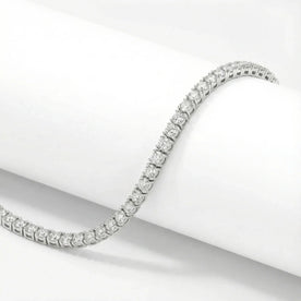 White Cubic Zirconia Tennis Bracelet in 925 Sterling Silver