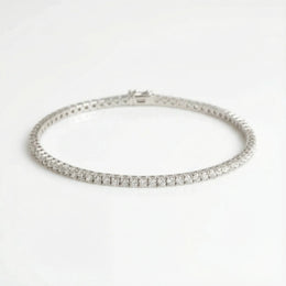 White Cubic Zirconia Tennis Bracelet in 925 Sterling Silver