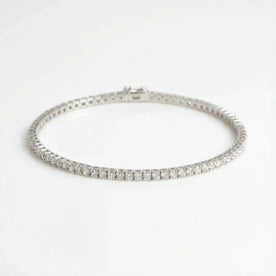 White Cubic Zirconia Tennis Bracelet in 925 Sterling Silver