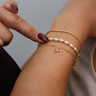 HeyBigDay Bracelet Freshwater Oval Pearl & Bead Bracelet