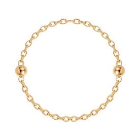 Satellite Ball Curb Chain in 18ct Gold or Sterling Silver – Fine Layering Chain 14" to 20"
