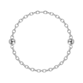 Satellite Ball Curb Chain in 18ct Gold or Sterling Silver – Fine Layering Chain 14" to 20"