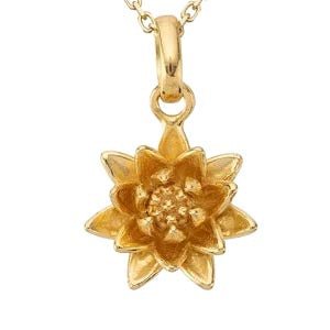 HeyBigDay Charm Gold - July  Water Lily Birthflower Charm