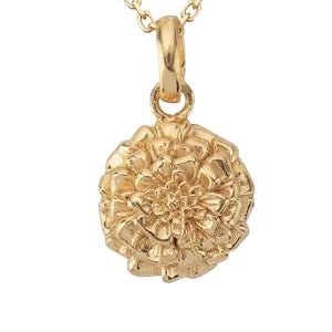 HeyBigDay Charm October Birth Flower Pendant – Marigold & Cosmos