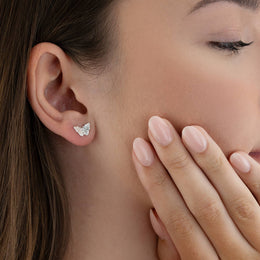 Red Admiral Butterfly Stud Earrings – Nature-Inspired Hoops in Gold or Silver