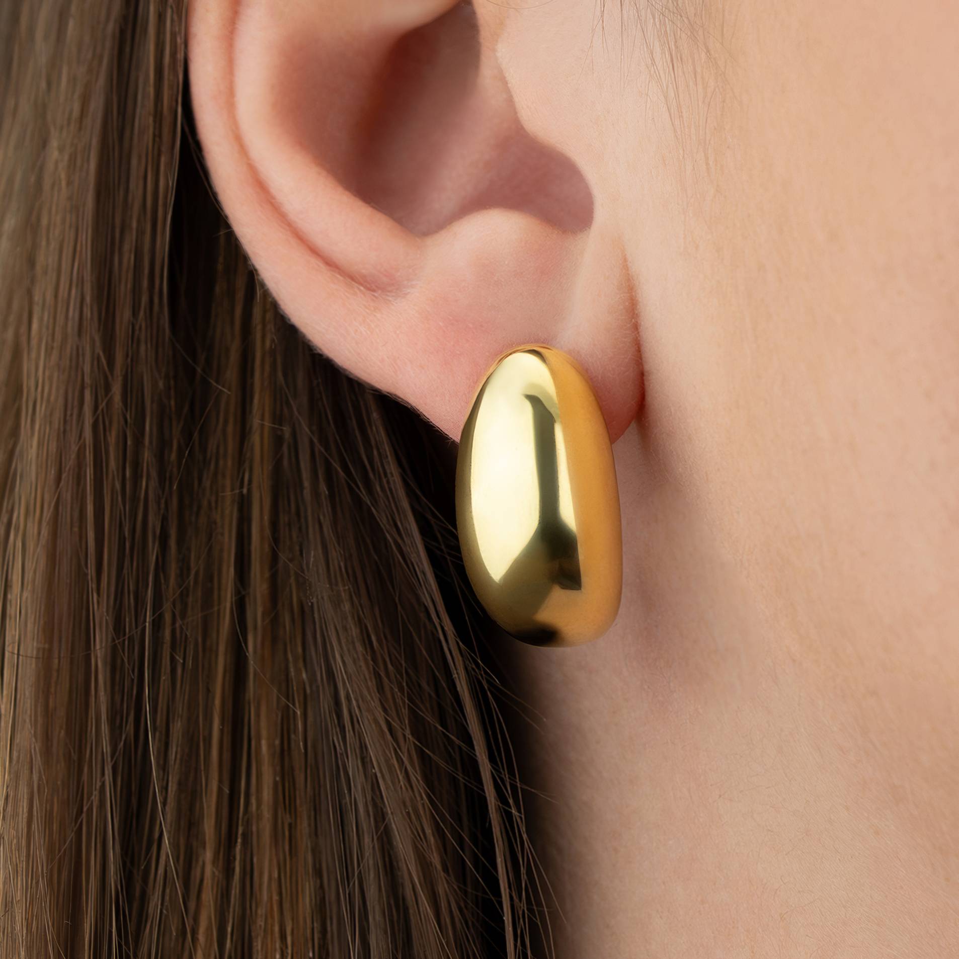 HeyBigDay Earrings Crescent Hoop Earrings