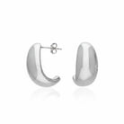 Earrings Crescent Stud Earrings HBD Crescent Stud Earrings in Silver or Gold – Bold Sculptural Design
