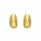 Earrings Crescent Stud Earrings HBD Crescent Stud Earrings in Silver or Gold – Bold Sculptural Design