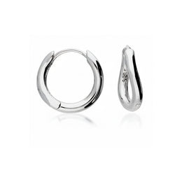 17mm Soft Twist Huggie Earrings in Silver or Gold