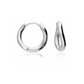 17mm Soft Twist Huggie Earrings in Silver or Gold