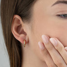 HeyBigDay Earrings Twisted Hoop Stud Earrings