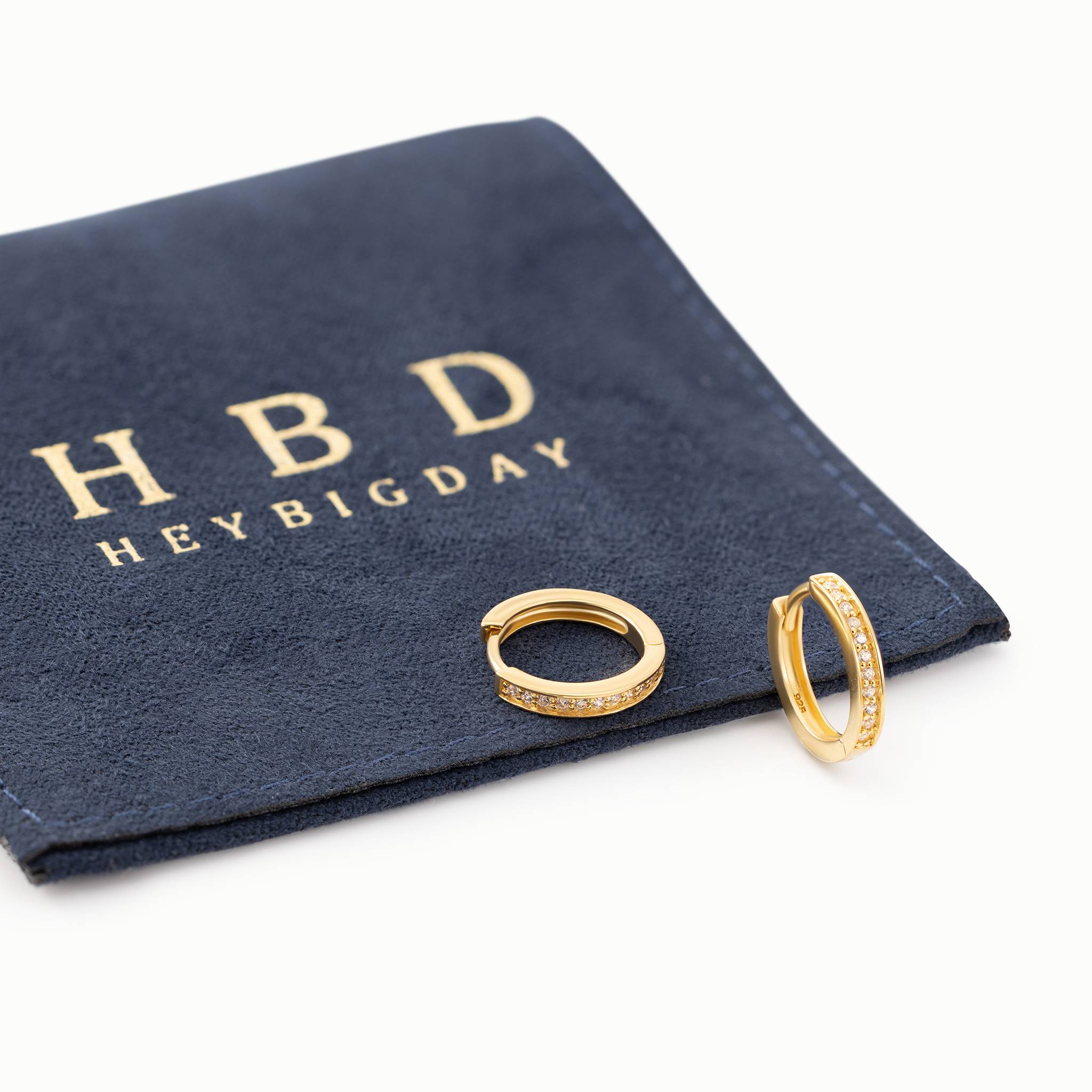 HeyBigDay Earrings Zirconia Huggie Hoop Earrings