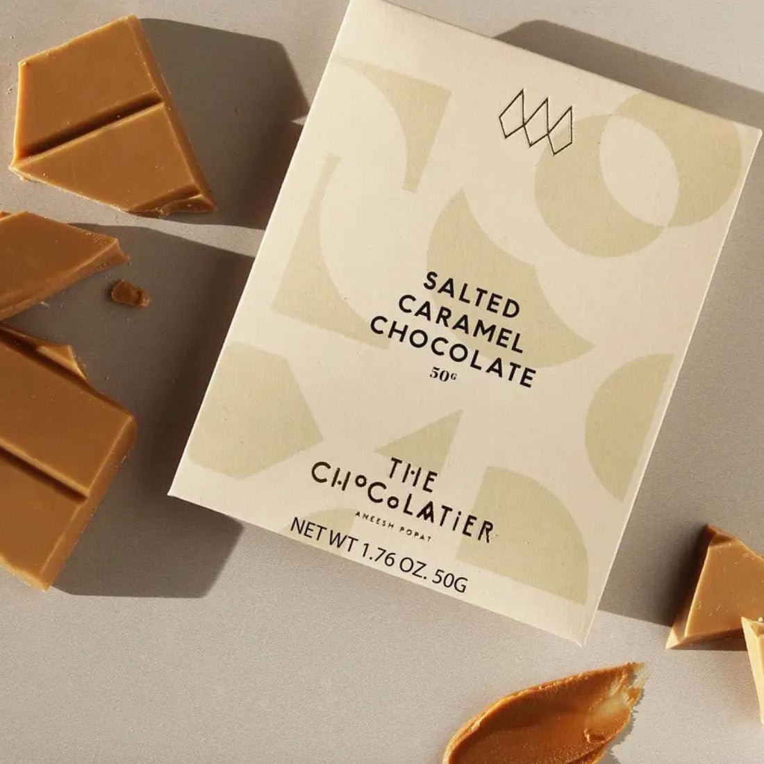 Salted Caramel Chocolate Bar 50g – Luxury Caramelised White Chocolate