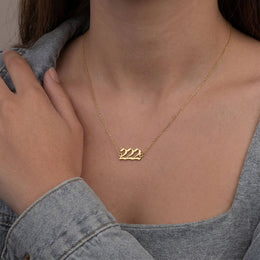 Custom Angel Number Necklace – Personalised Jewellery – Up to 4 Digits