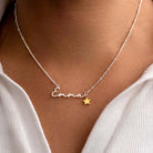 Necklace Emma Name Necklace HBD Emma Name Necklace in Gold or Silver – Emma Script Necklace with Optional Charm