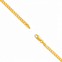Sterling Silver Flat Curb Chain 46cm / 18in – 4mm