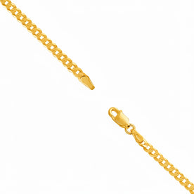 Sterling Silver Flat Curb Chain 46cm / 18in – 4mm