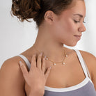 HeyBigDay Necklace Freshwater Quad Pearl Drop Necklace