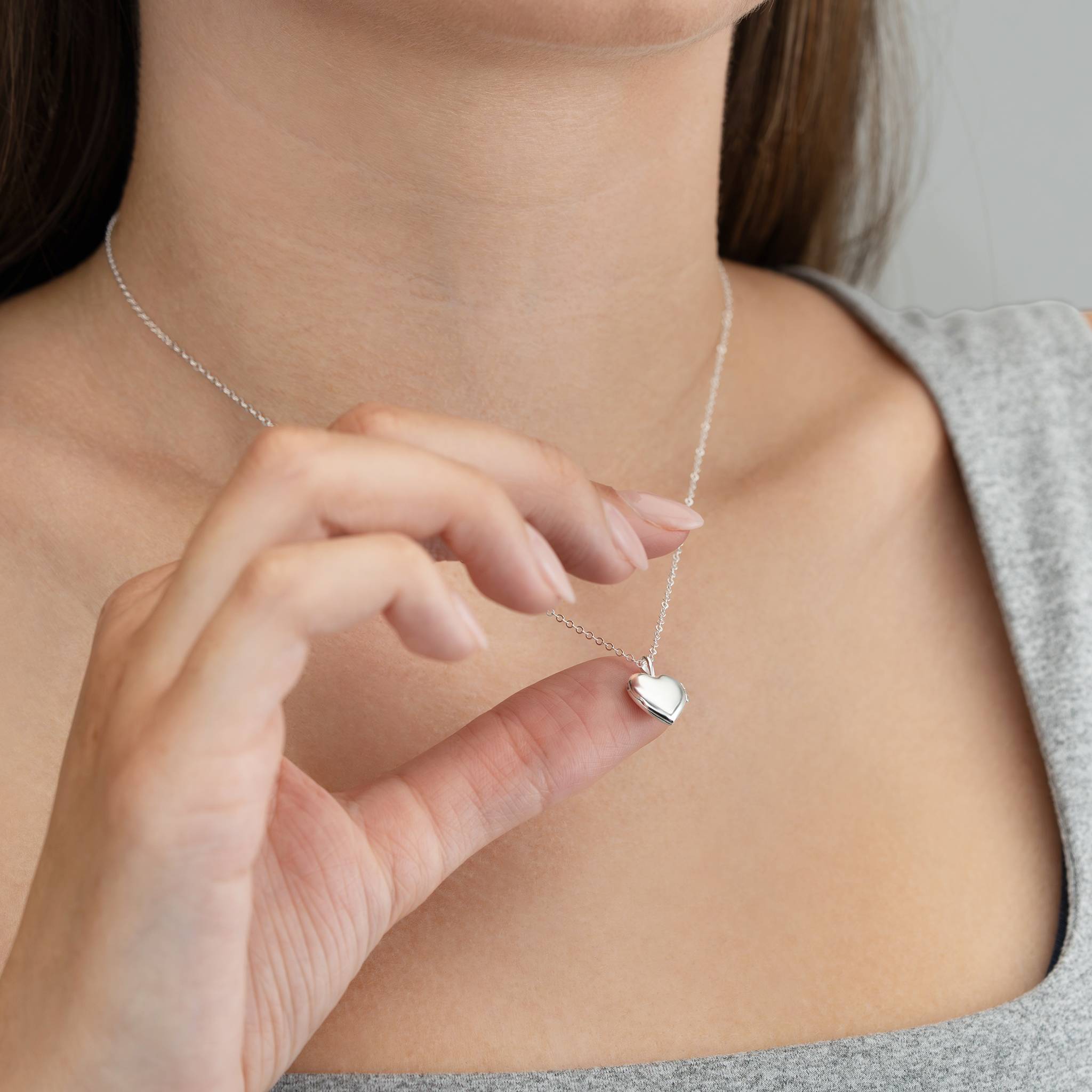 HeyBigDay Necklace Heart Locket Pendant