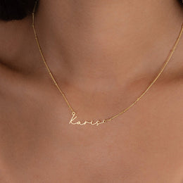 Karis Name Necklace | 18ct Gold, Silver & Vermeil | Ready to Ship