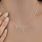 HeyBigDay Necklace Multi Birthstone & Initial Necklace