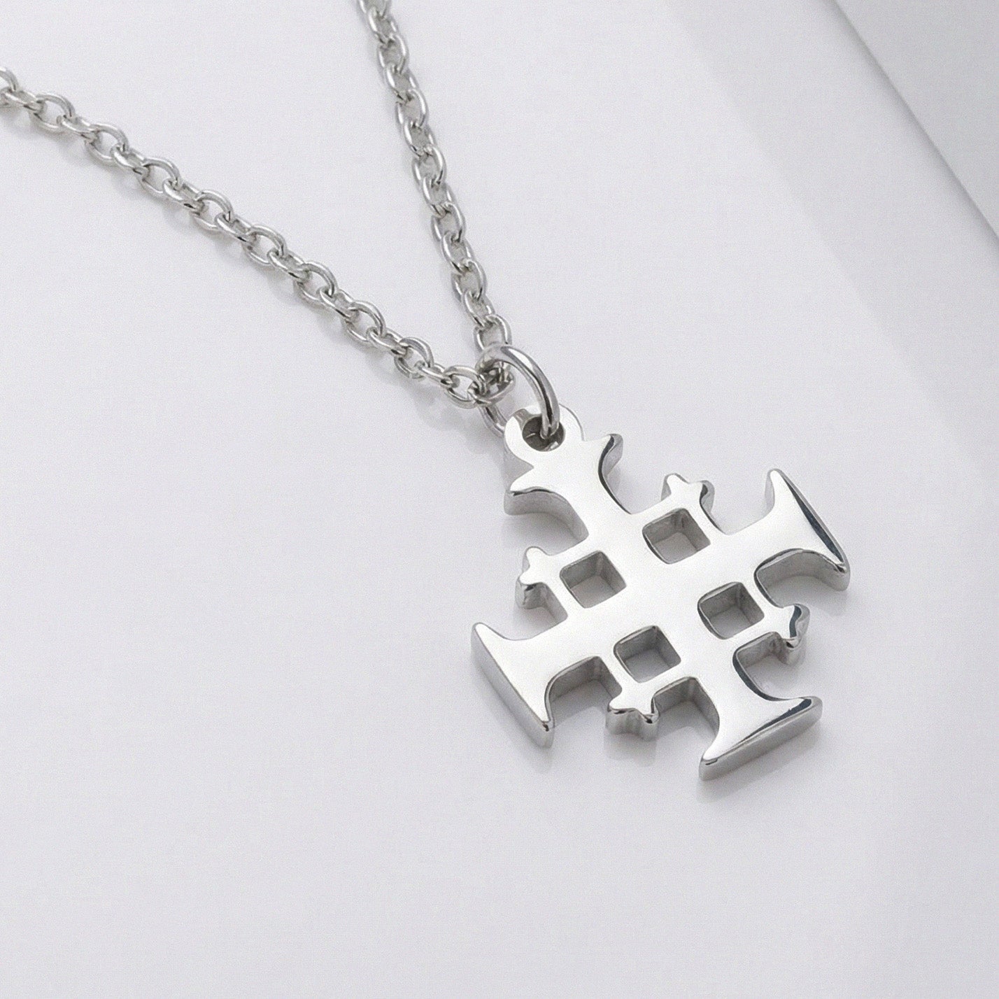 HeyBigDay Necklace Sterling Silver / Style 1 / 18" Inches Jerusalem Cross Necklace
