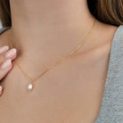 HeyBigDay Necklace Tiny Freshwater Pearl Necklace