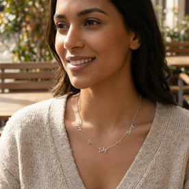 Triple Name Necklace with Two Hearts – Custom Personalised Necklace in Gold or Silver