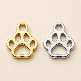 Personalised Name Necklace with Paw Charm | Dog & Cat Lover Gift
