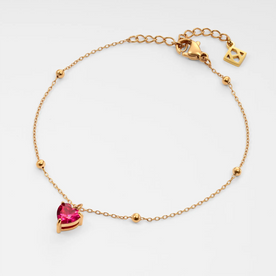 Heart Birthstone Bracelet