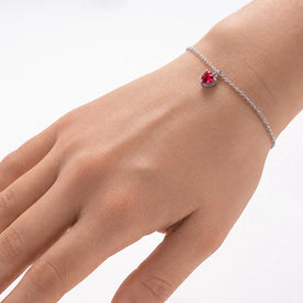 Heart Birthstone Bracelet
