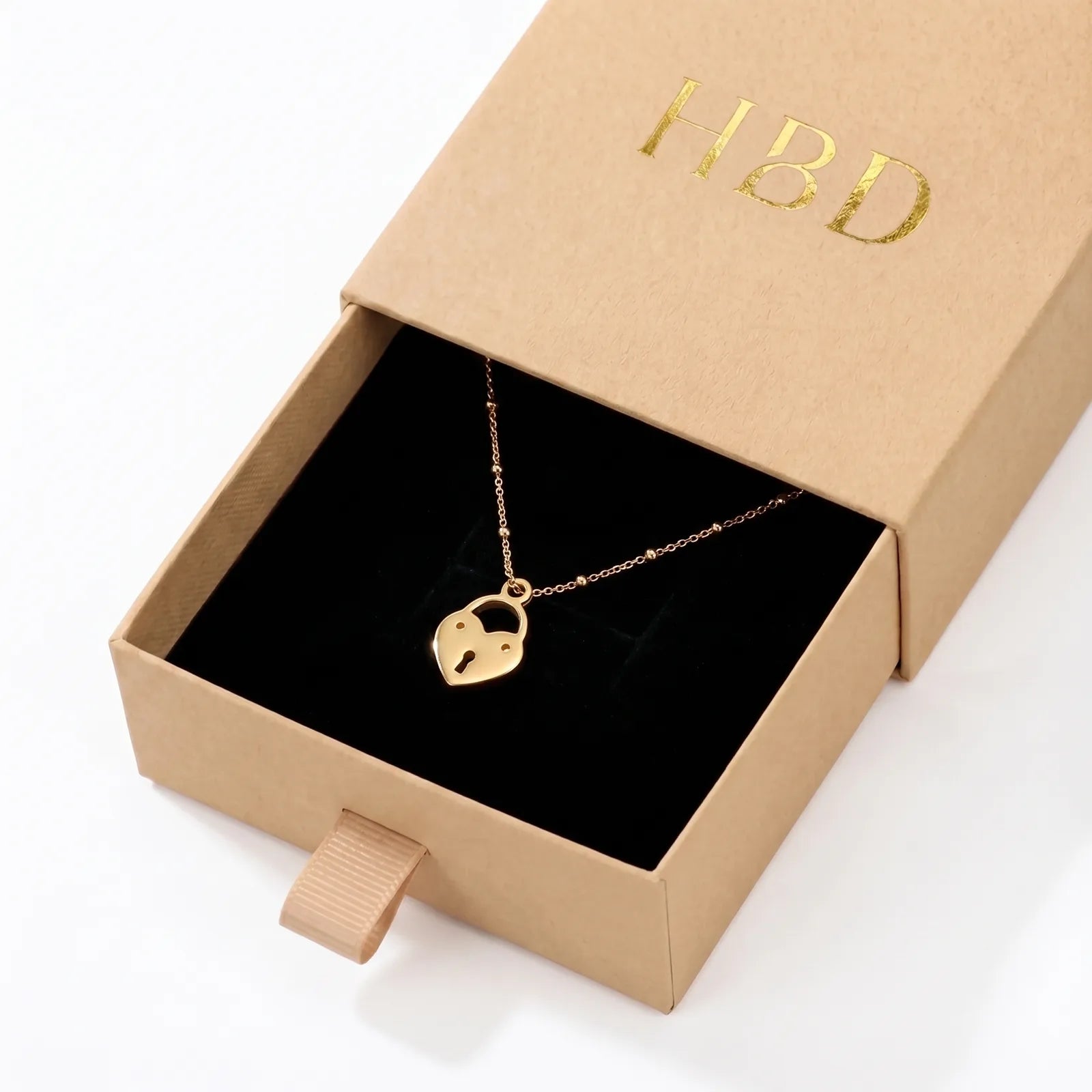 Heart Love Lock Charm Necklace & Bracelet