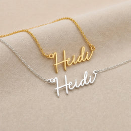 Heidi Name Necklace | 18ct Gold, Silver & Vermeil | Ready to Ship
