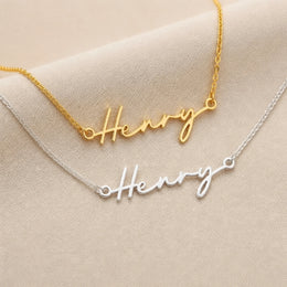 Henry Name Necklace | 18ct Gold, Silver & Vermeil | Ready to Ship