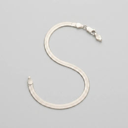 Diamond-Cut Herringbone Bracelet 19.5cm/7.5in in Gold or Silver