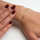 HeyBigDay Bracelet 18ct Gold / Style 1 / 5.5" - 7" Inches Personalised Arabic Name Bracelet