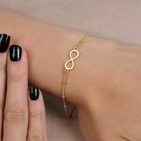 Infinity Symbol Bracelet 18ct Gold & Sterling Silver Options