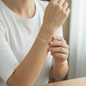 Infinity Symbol Bracelet 18ct Gold & Sterling Silver Options