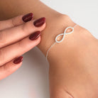 HeyBigDay Bracelet Sterling Silver / 17+2cm Extender Cubic Zirconia Infinity Bracelet