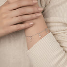 HeyBigDay Bracelet Sterling Silver / 6.5" - 8" Inches Triple Initial Bracelet