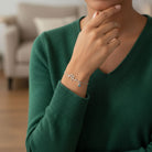 HeyBigDay Bracelet Sterling Silver / Style 1 / 6.5" - 8" Inches Mama Bracelet with Birthstone