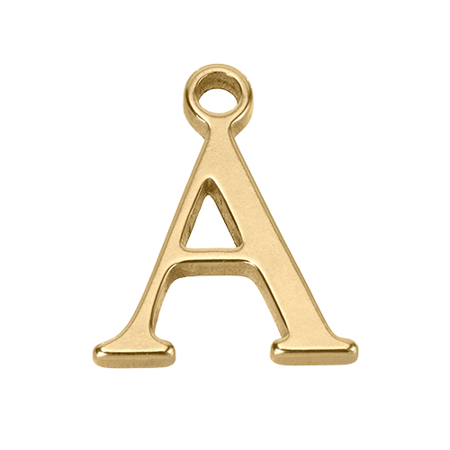 A Initial | Gold or Silver Add-On Charm - HBD