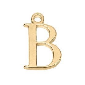 B Initial | Gold or Silver Add-On Charm - HBD