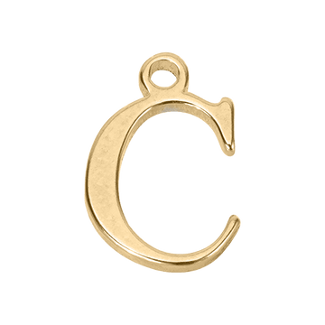 C Initial Charm - gold
