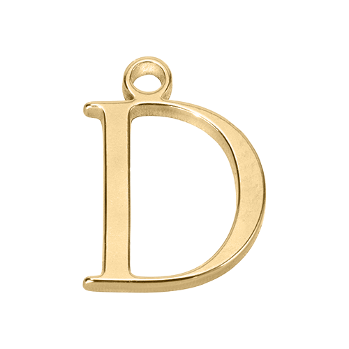 Charm D Gold Letter Charm HBD D Gold Letter Charm