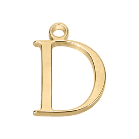 D Initial | Gold or Silver Add-On Charm - HBD