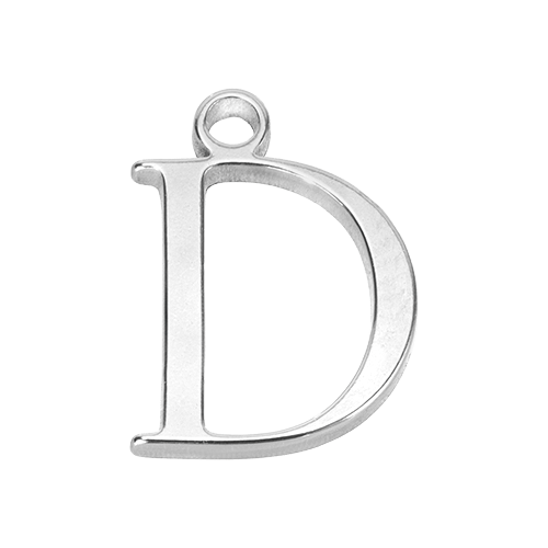 HeyBigDay Charm D Silver Letter Charm