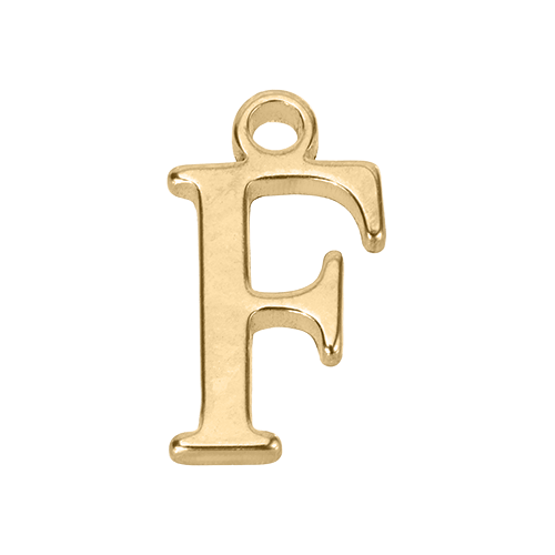 Charm F Gold Letter Charm HBD F Gold Letter Charm